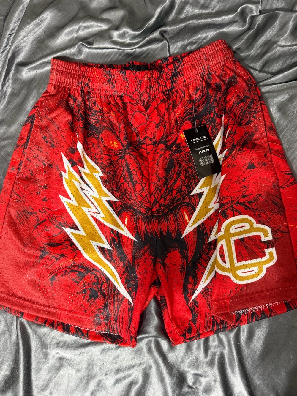 Corrupted Creative Red Dragon Shorts Medium